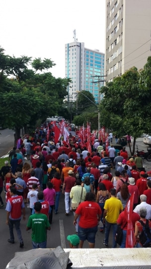 1,5 mil pessoas ocuparam as ruas de Goiás contra o golpe, contra o ajuste fiscal e pedindo Fora Cunha