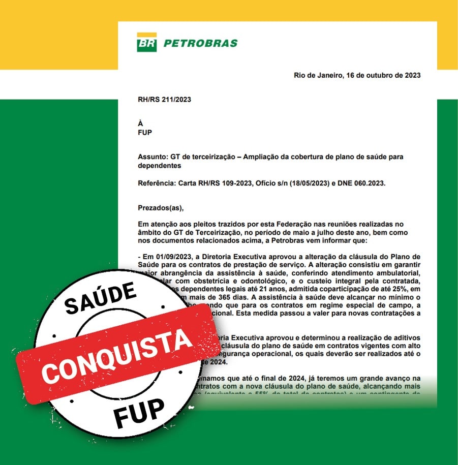 Petrobras atiende solicitud de FUP y garantiza ampliación del plan de salud para proveedores |  Política de uso razonable